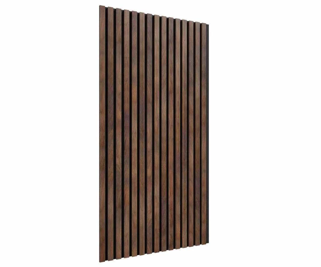 МДФ стеновая панель акустическая Cosca Decor Сканди Дуб Барон Темный черный войлок 1200×600×19